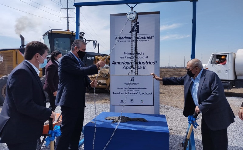 The construction of the Industrial Park American Industries Apodaca II begins
