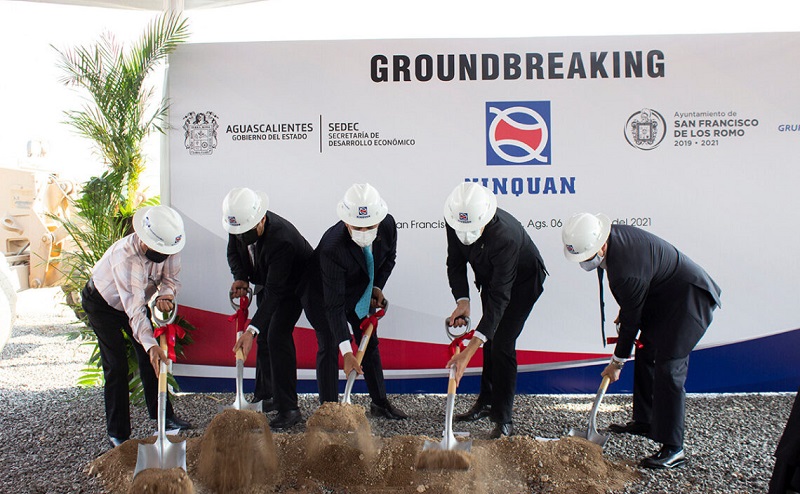 Xinquan lays the foundation stone for its plant in Aguascalientes; invests 40 million dollars