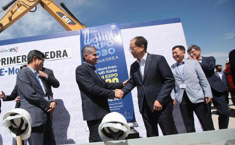 Posco will invest 136 million dollars for the construction of a plant in Coahuila; lay first stone